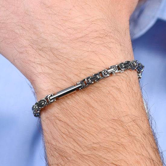 MEN'S STEEL BRACELET WITH ELEMENT Luca Barra