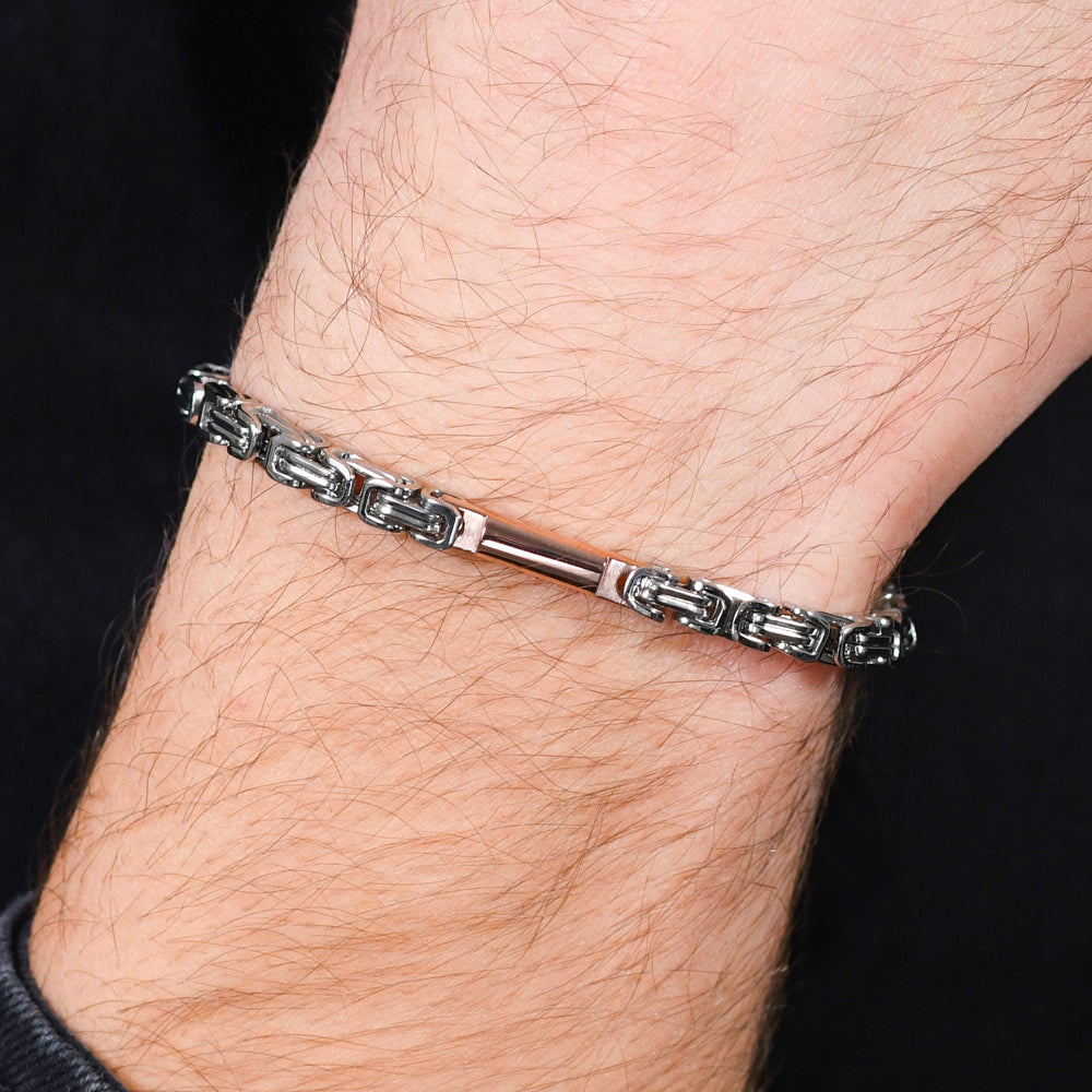 MEN'S BRACELET IN STEEL ELEMENT IP ROSE Luca Barra