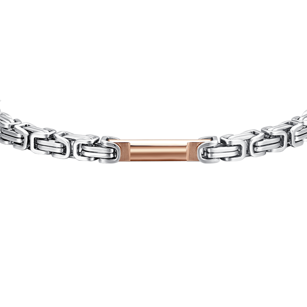 MEN'S STEEL IP ROSE ELEMENT BRACELET