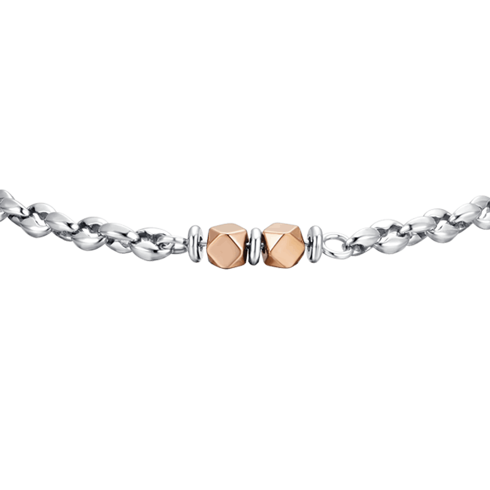 BRACCIALE UOMO IN ACCIAIO EMATITE IP ROSE