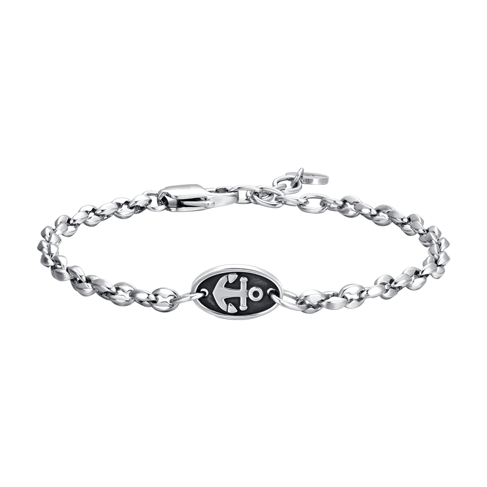 MAN'S BRACELET IN STEEL WITH ANCHOR Luca Barra