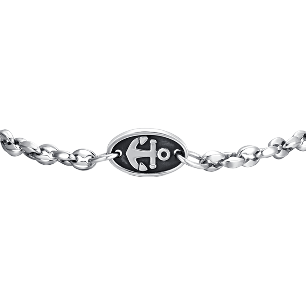 STEEL MEN'S BRACELET WITH ANCHOR