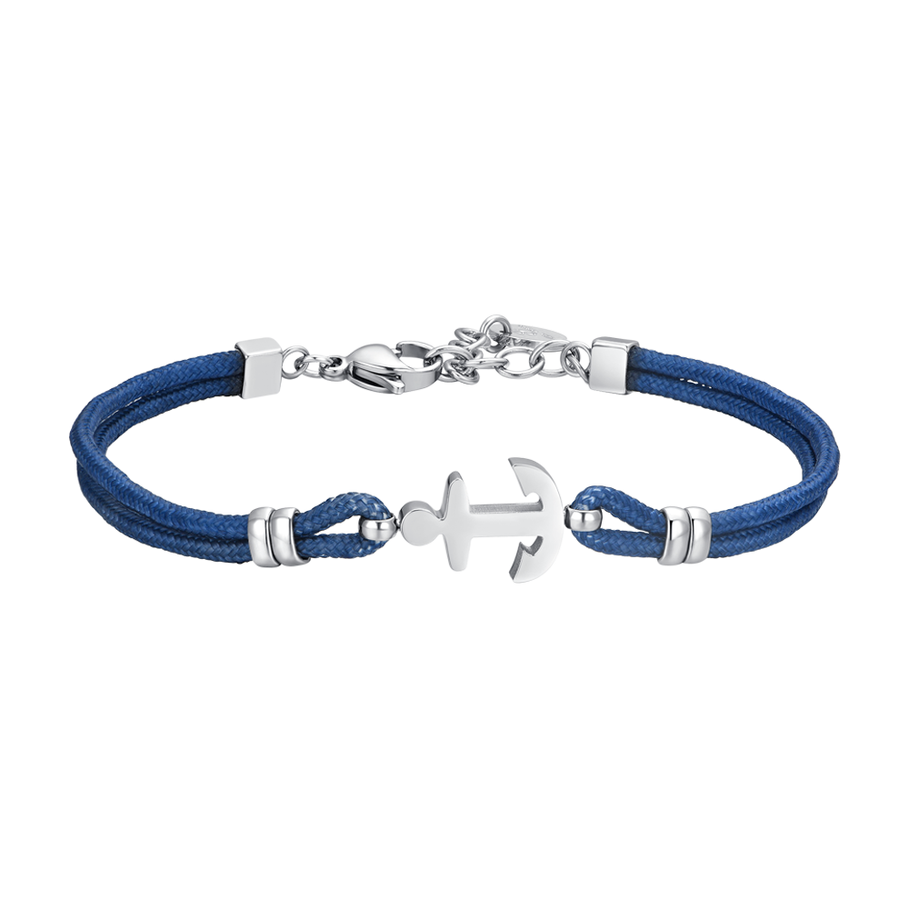 BLUE ROPE MAN BRACELET AND ANCHOR