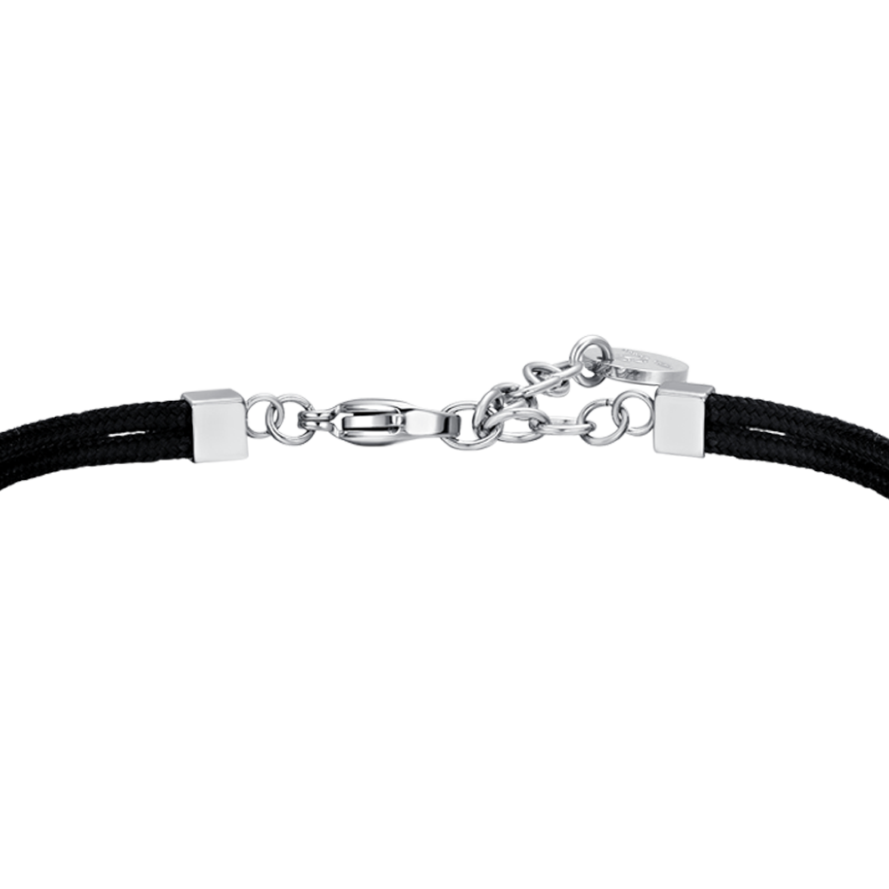 BLACK ROPE MEN'S BRACELET AND ANCHOR