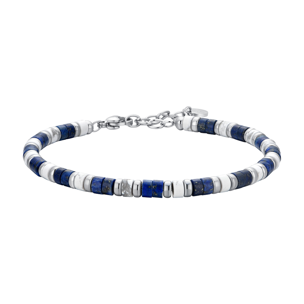 LAPIS STONES STEEL MEN'S BRACELET