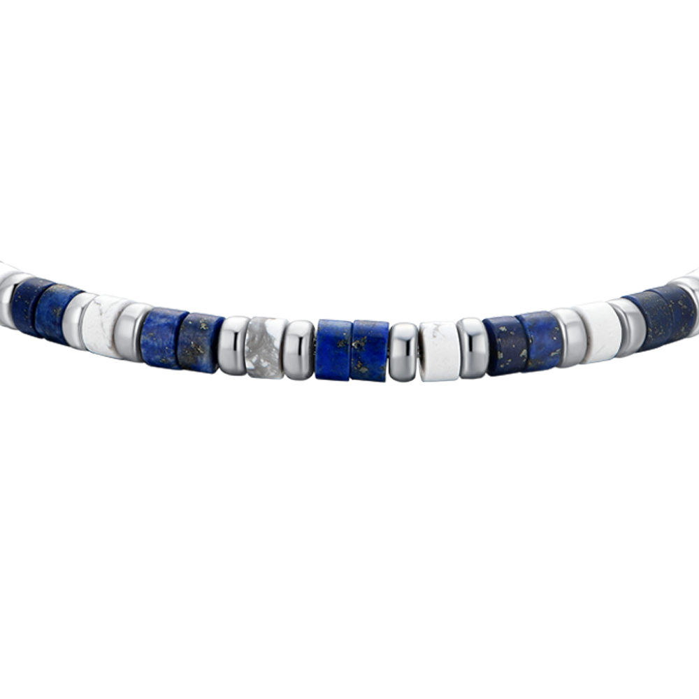 LAPIS STONES STEEL MEN'S BRACELET