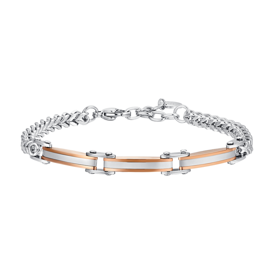 MEN'S STEEL ELEMENTS IP ROSE GOLD BRACELET Luca Barra