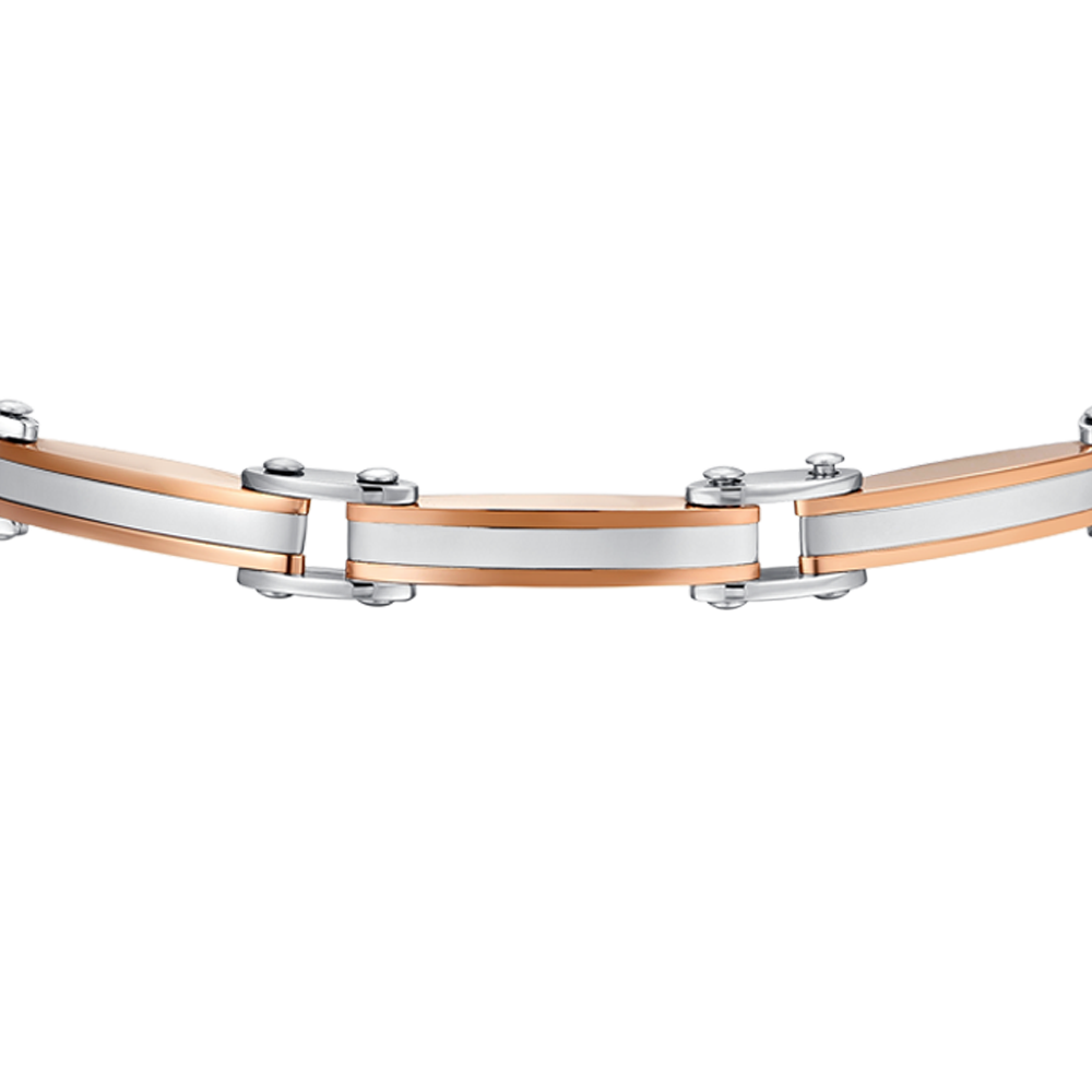 MEN'S STEEL ELEMENTS IP ROSE GOLD BRACELET Luca Barra