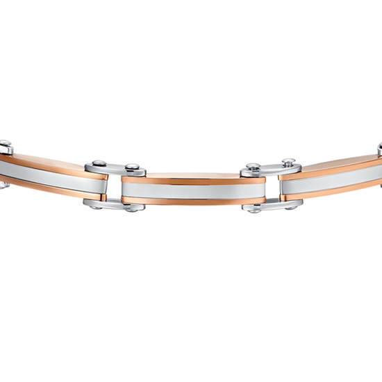 MEN'S STEEL ELEMENTS IP ROSE GOLD BRACELET Luca Barra