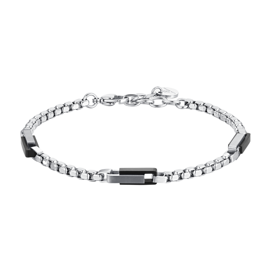 STEEL MEN'S BRACELET STEEL ELEMENTS IP BLACK