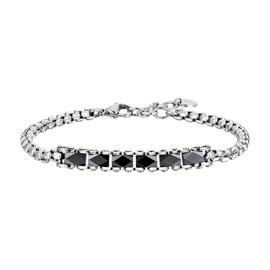 STEEL MEN'S BRACELET CENTRAL ELEMENTS