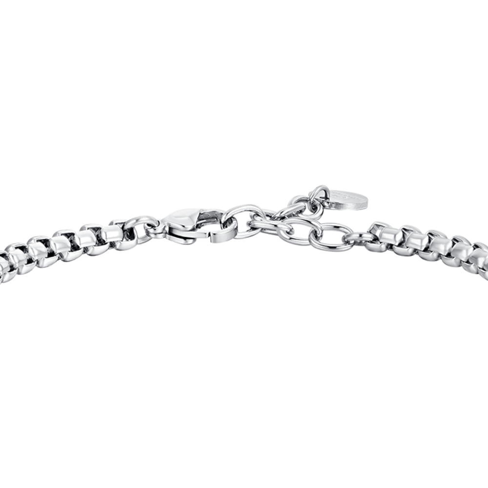 MAN'S BRACELET IN STEEL WITH CENTRAL ELEMENTS Luca Barra