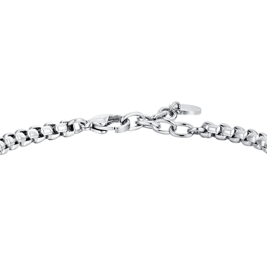 MAN'S BRACELET IN STEEL WITH CENTRAL ELEMENTS Luca Barra