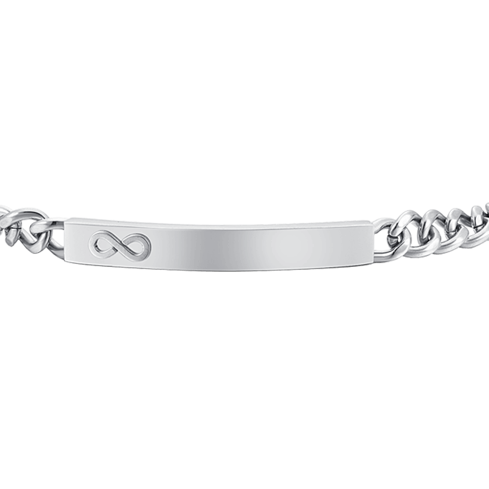 BRACCIALE UOMO IN ACCIAIO CON INFINITO