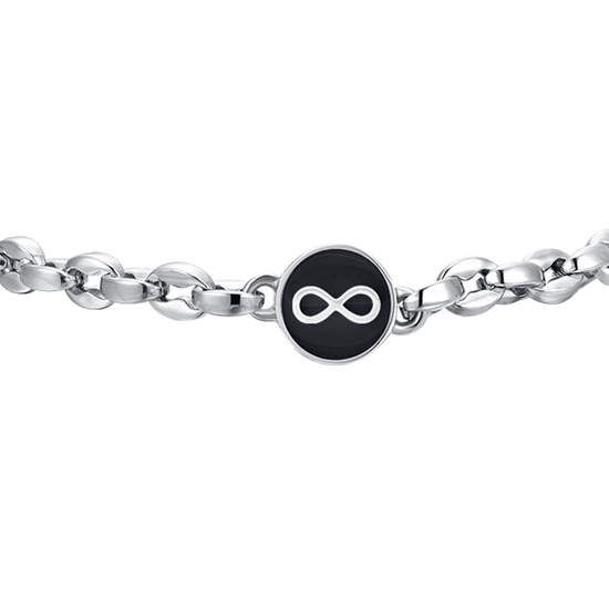 BRACCIALE UOMO IN ACCIAIO CON INFINITO