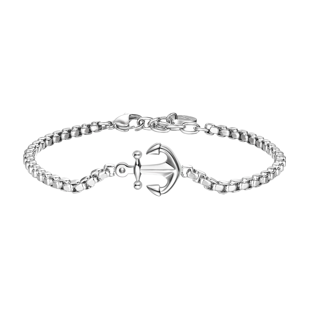 STEEL MEN'S BRACELET WITH ANCHOR