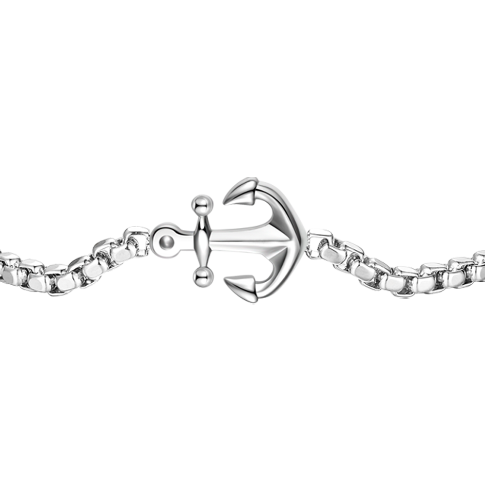 STEEL MEN'S BRACELET WITH ANCHOR