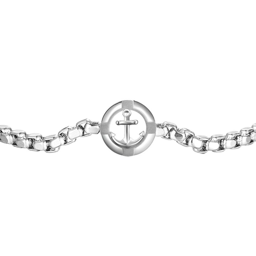 STEEL MEN'S BRACELET WITH ANCHOR