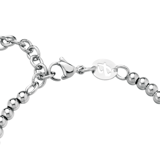 WOMEN'S STEEL SHOT PEENED BRACELET WITH LETTER T