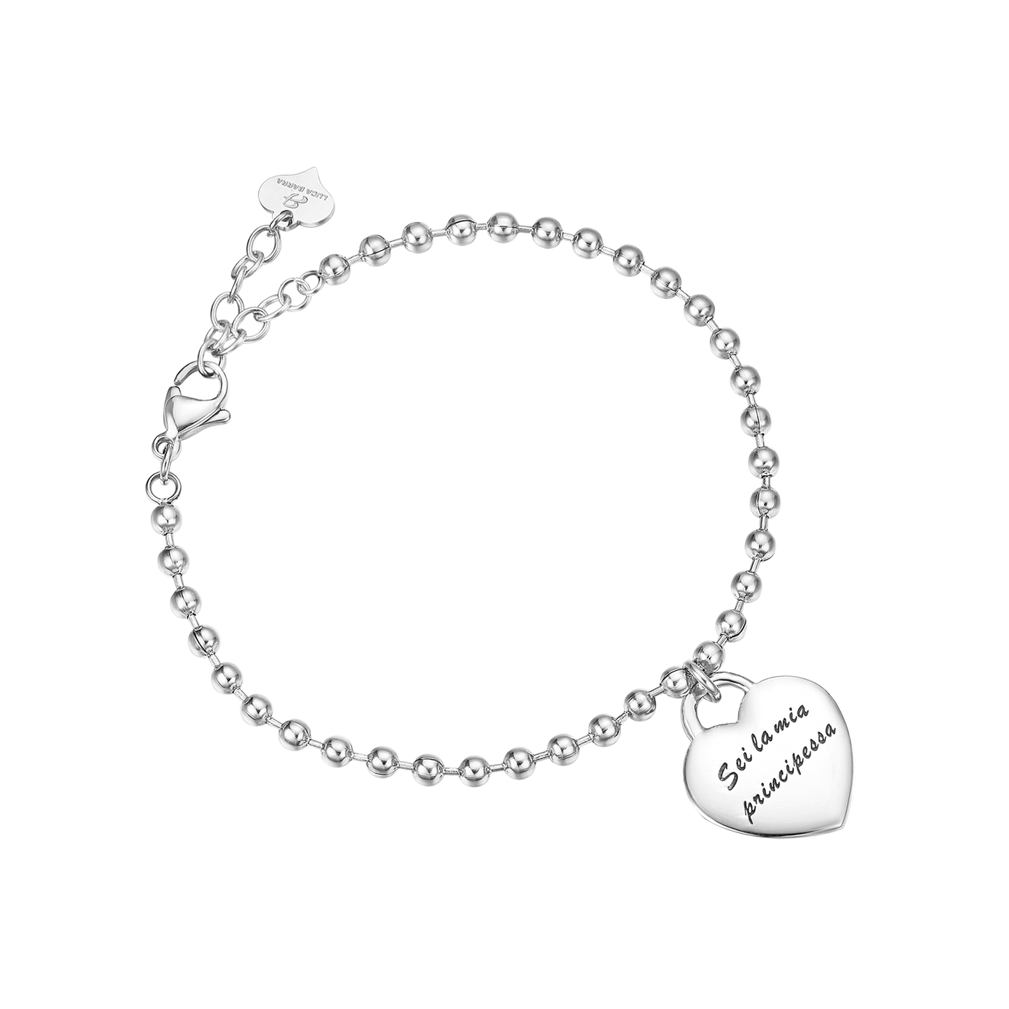 STEEL BRACELET WITH METAL PENDANT "YOU ARE MY PRINCESS"