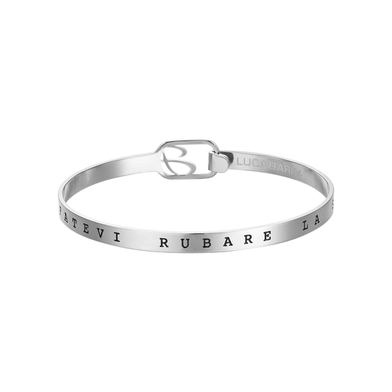 "DON'T LET HOPE BE STOLEN" RIGID STEEL BRACELET