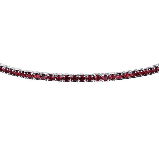 METAL BRACELET WITH RED CRYSTALS