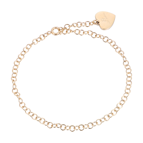 WOMEN'S STEEL BRACELET WITH IP GOLD CIRCLES