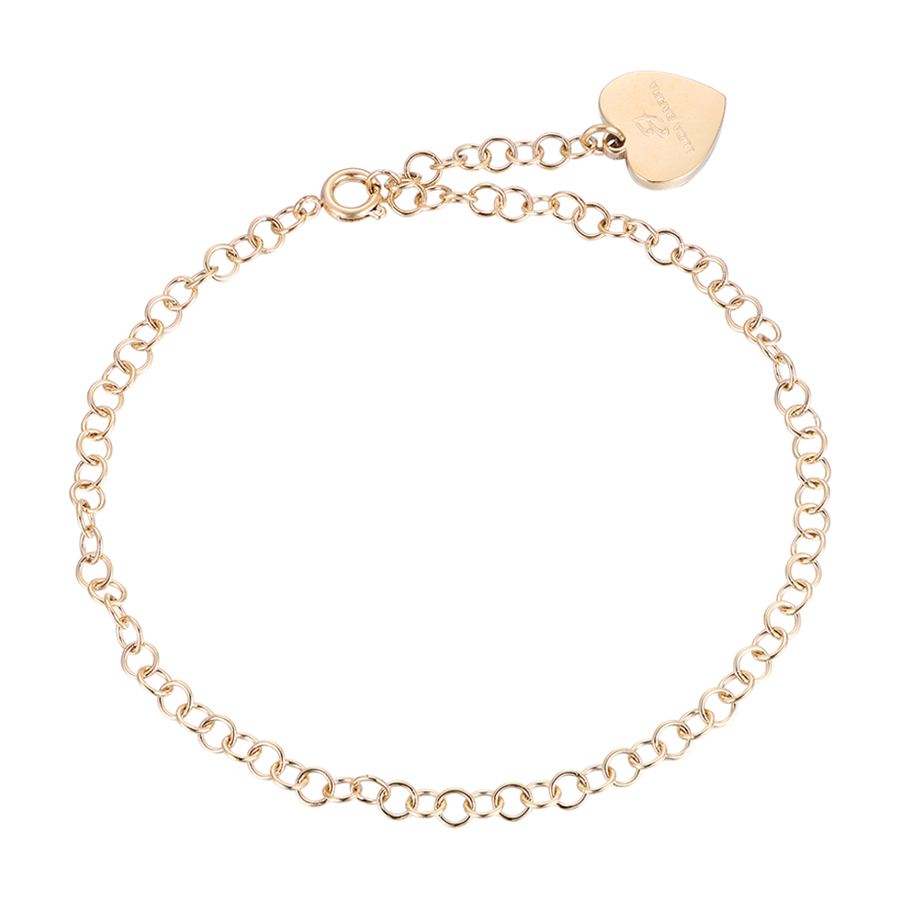 WOMEN'S STEEL BRACELET WITH IP GOLD CIRCLES