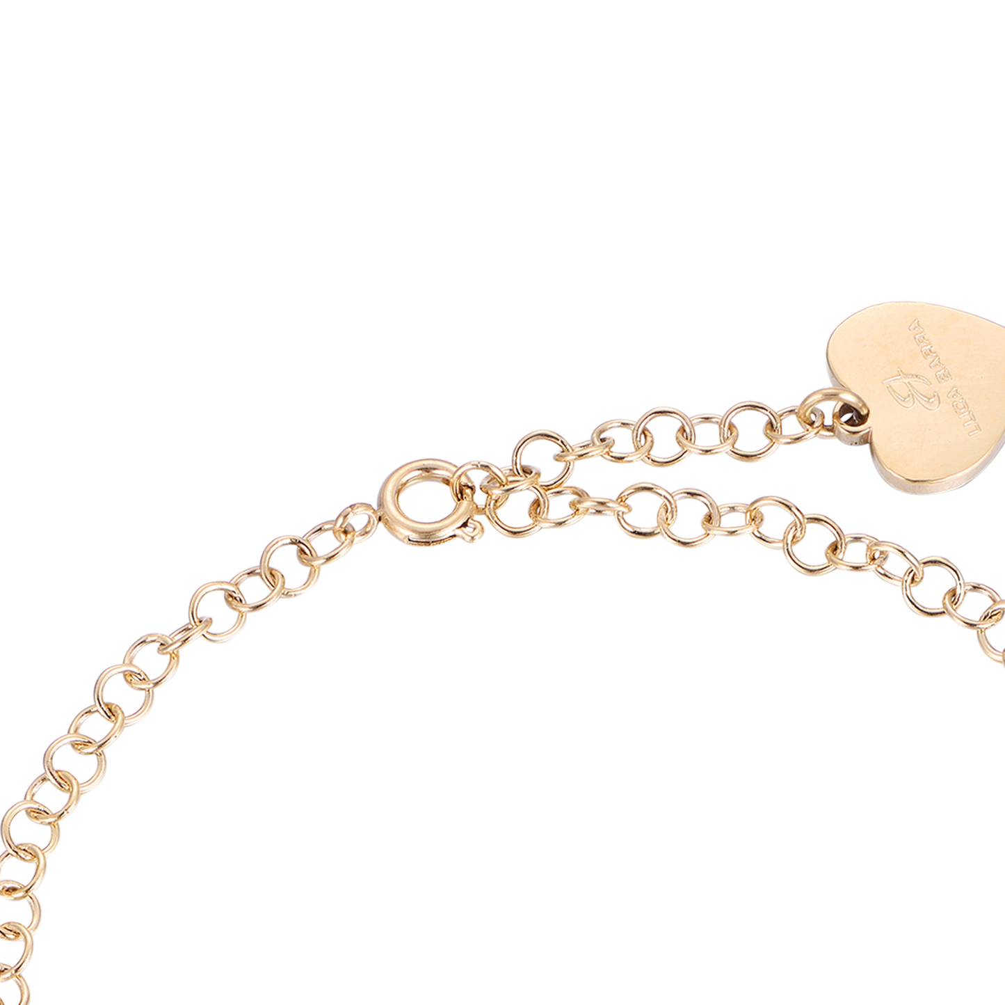 WOMEN'S STEEL BRACELET WITH IP GOLD CIRCLES