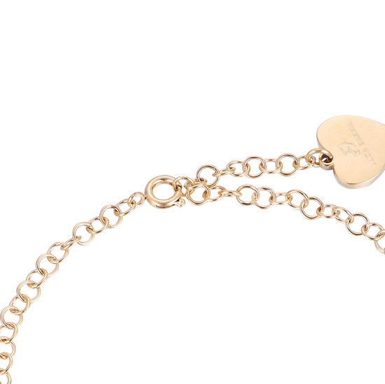 WOMEN'S STEEL BRACELET WITH IP GOLD CIRCLES