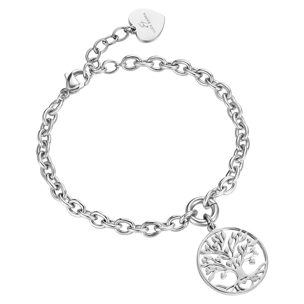 WOMEN'S STEEL BRACELET WITH TREE OF LIFE PENDANT