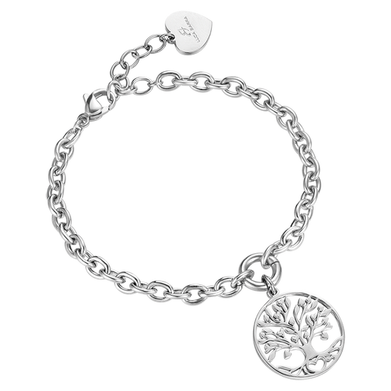 WOMEN'S STEEL BRACELET WITH TREE OF LIFE PENDANT