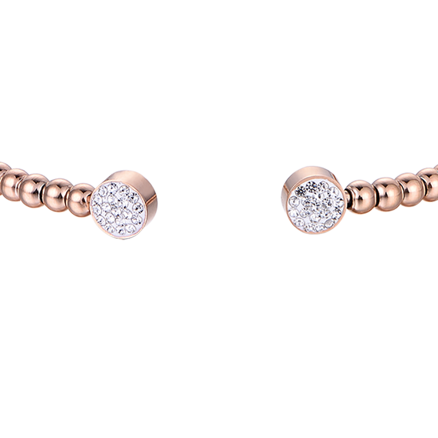 IP ROSE STEEL BRACELET WITH WHITE CRYSTALS Luca Barra