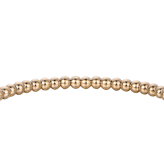 IP GOLD STEEL BRACELET WITH WHITE CRYSTALS