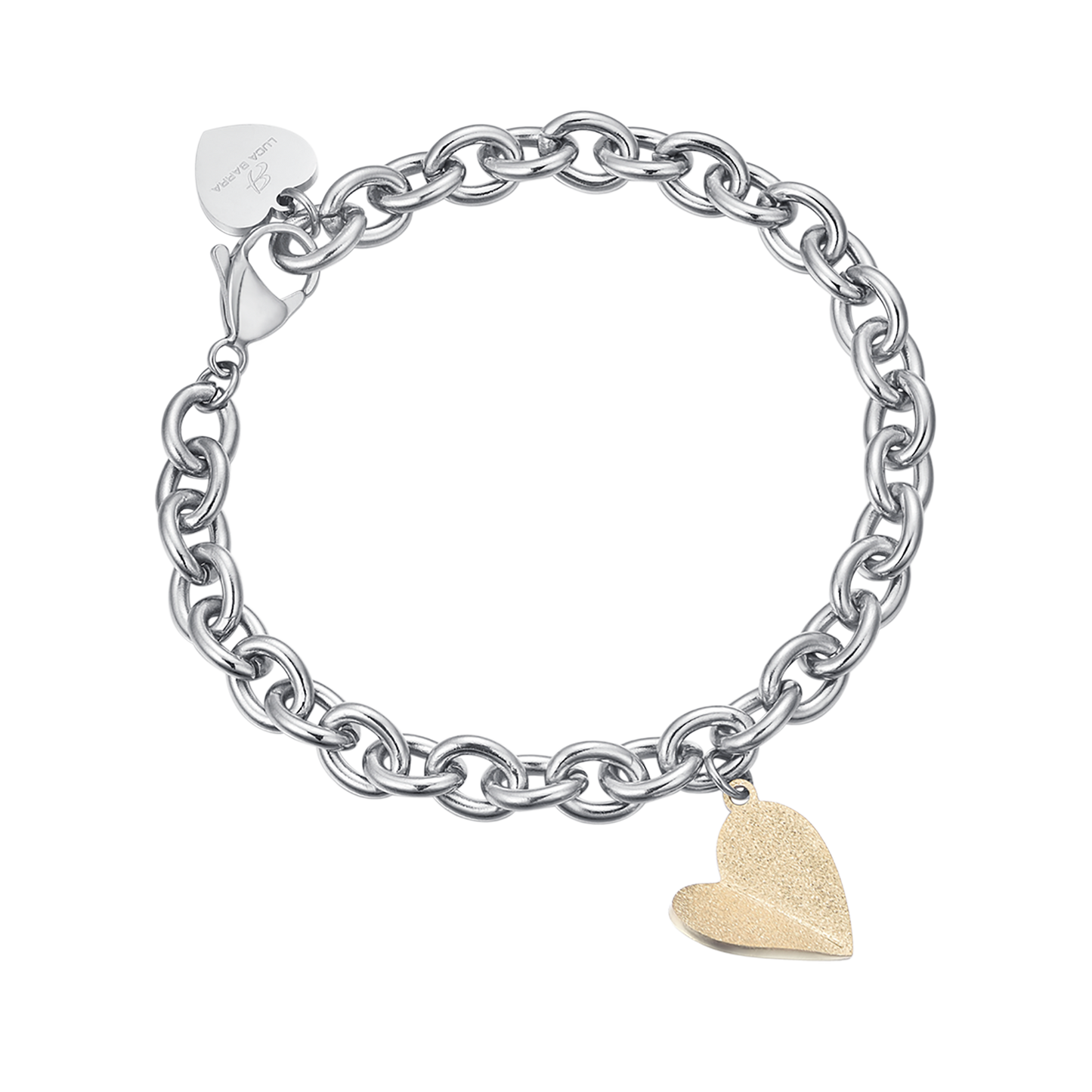 IP GOLD HEART STEEL BRACELET