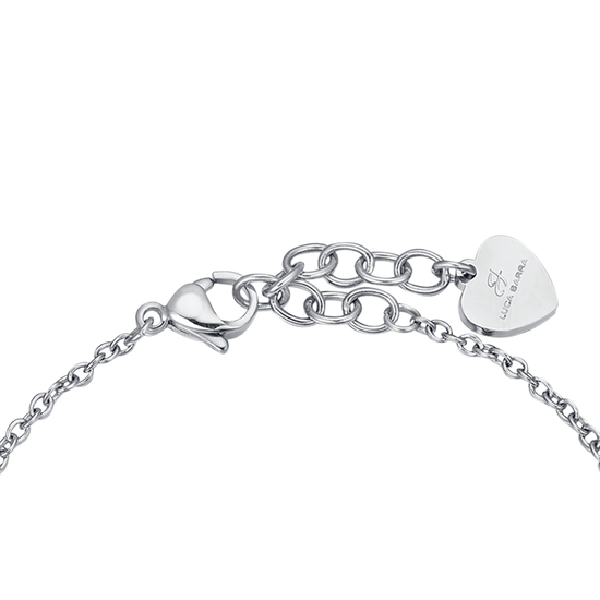 WOMEN'S STEEL BRACELET WITH HEART AND HORN