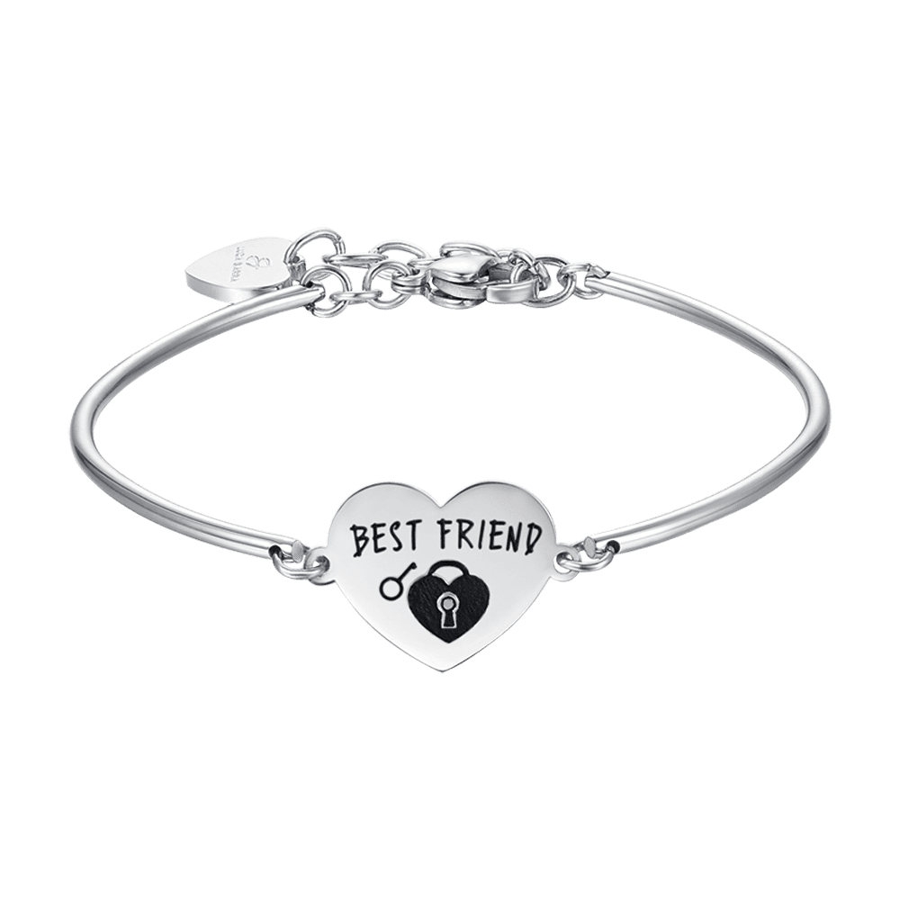 WOMEN'S STEEL BRACELET WITH BEST FRIEND INSCRIPTION