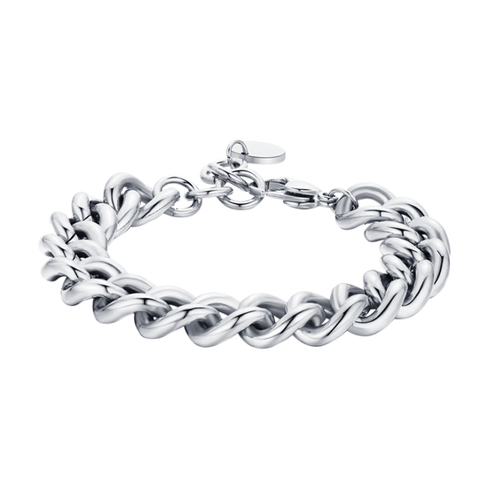 WOMEN'S STEEL CHAIN LINK BRACELET BRAIDED