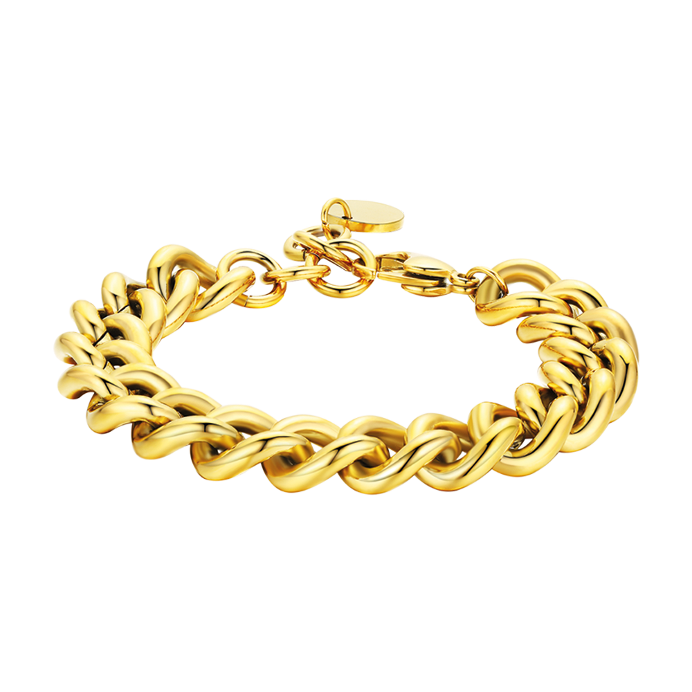 WOMEN'S STEEL CHAIN LINK BRACELET BRAIDED