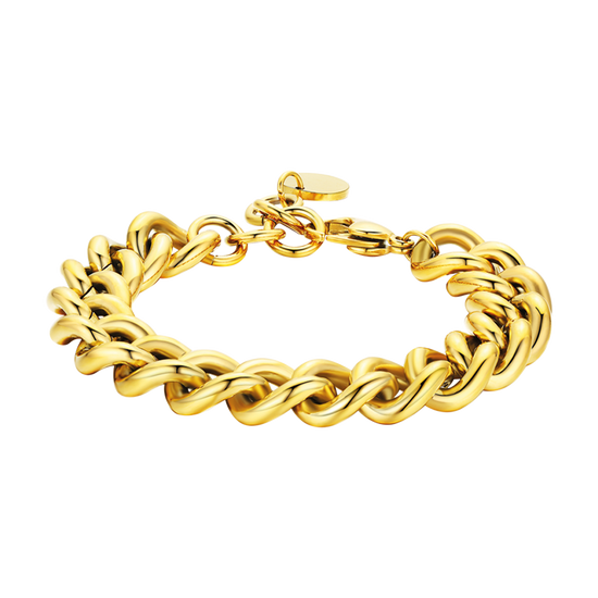 WOMEN'S STEEL CHAIN LINK BRACELET BRAIDED