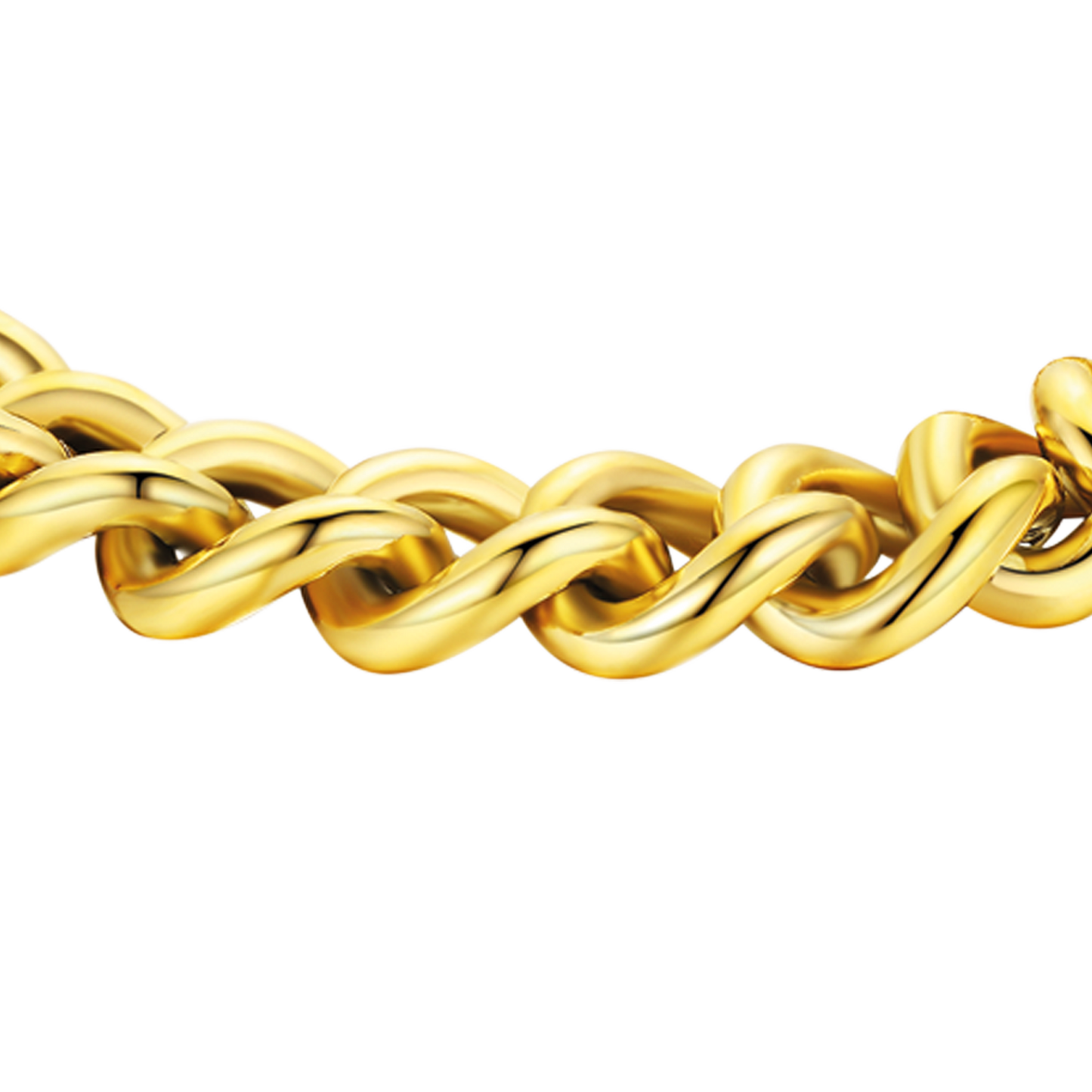 WOMEN'S STEEL CHAIN LINK BRACELET BRAIDED