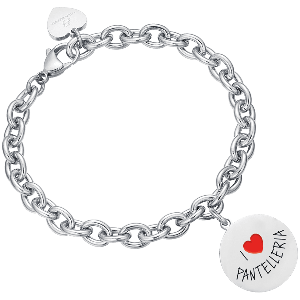 WOMAN'S BRACELET IN STEEL I LOVE PANTELLERIA Luca Barra