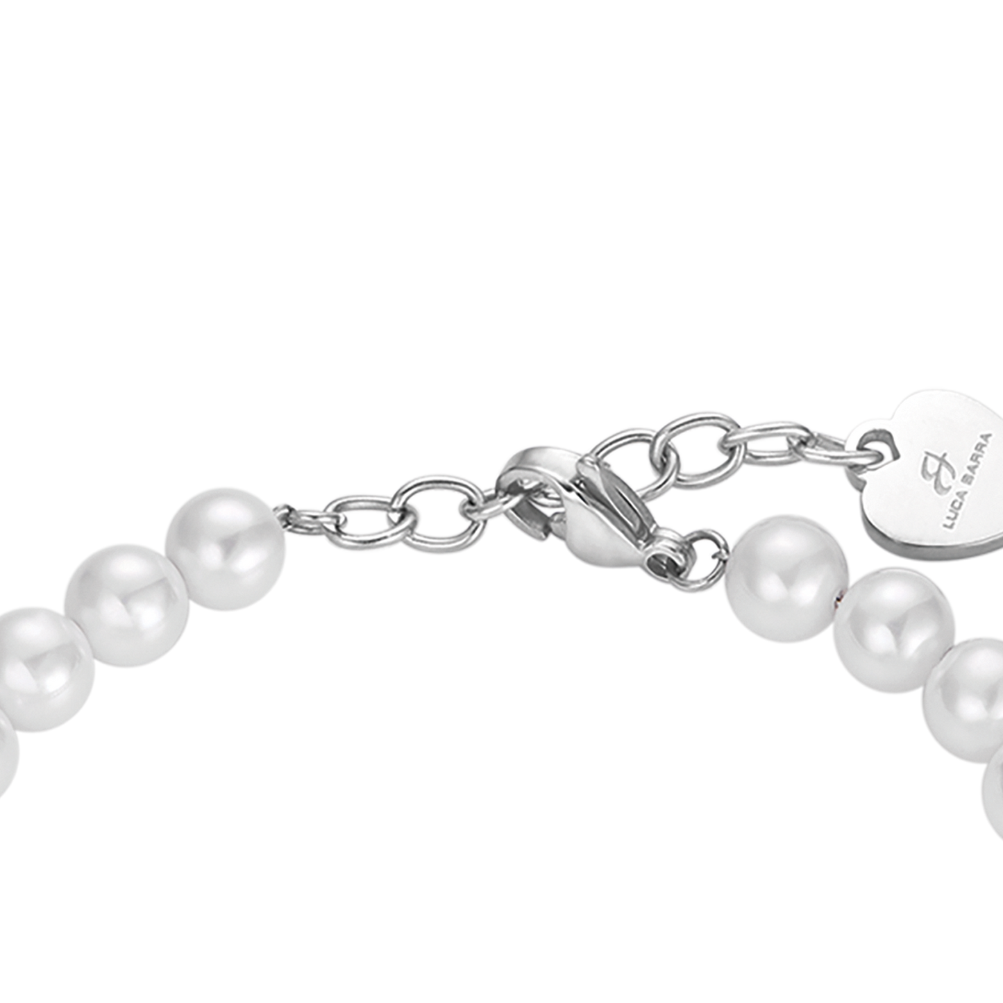 WOMAN PEARL BRACELET WITH WHITE CRYSTALS