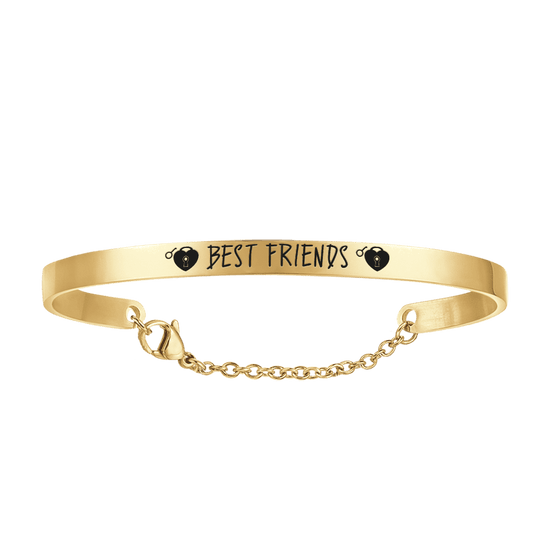 BEST FRIENDS GOLD STEEL WOMEN'S BRACELET