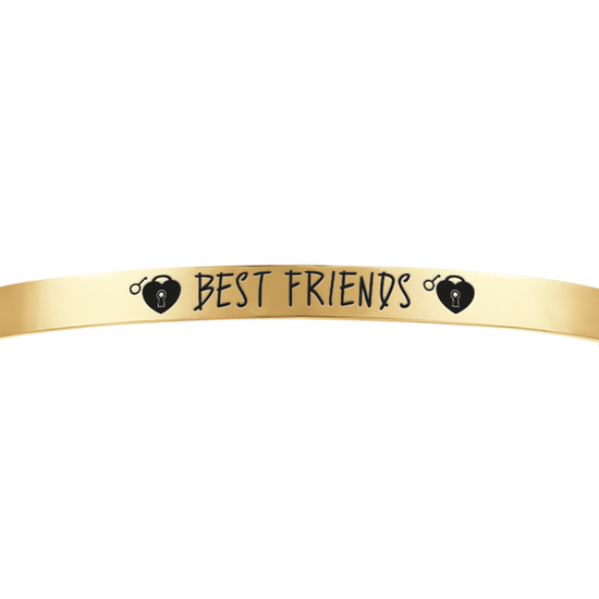 BEST FRIENDS GOLD STEEL WOMEN'S BRACELET