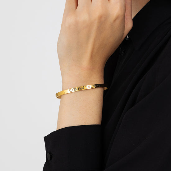 GOLD STEEL WOMEN'S BRACELET DO WHAT YOU LOVE