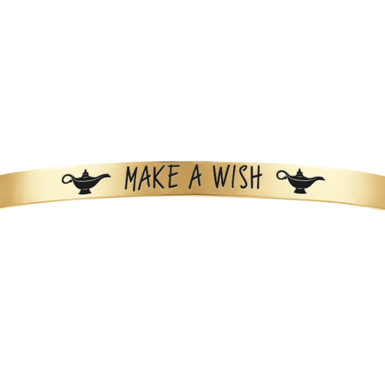 WOMEN'S GOLD STEEL BRACELET MAKE A WISH