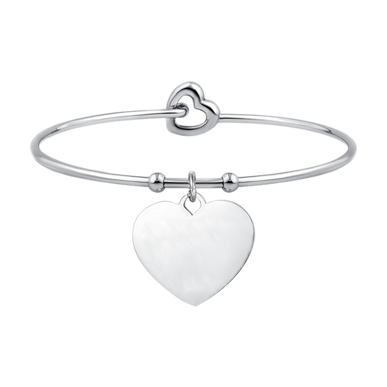 WOMEN'S PERSONALIZED STEEL HEART BRACELET