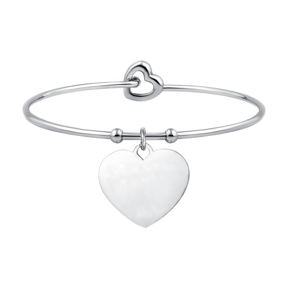 PERSONALIZED WOMAN'S BRACELET IN STEEL WITH HEART Luca Barra