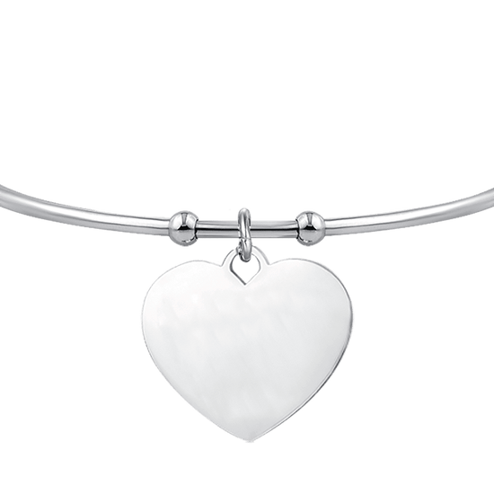 PERSONALIZED WOMAN'S BRACELET IN STEEL WITH HEART Luca Barra